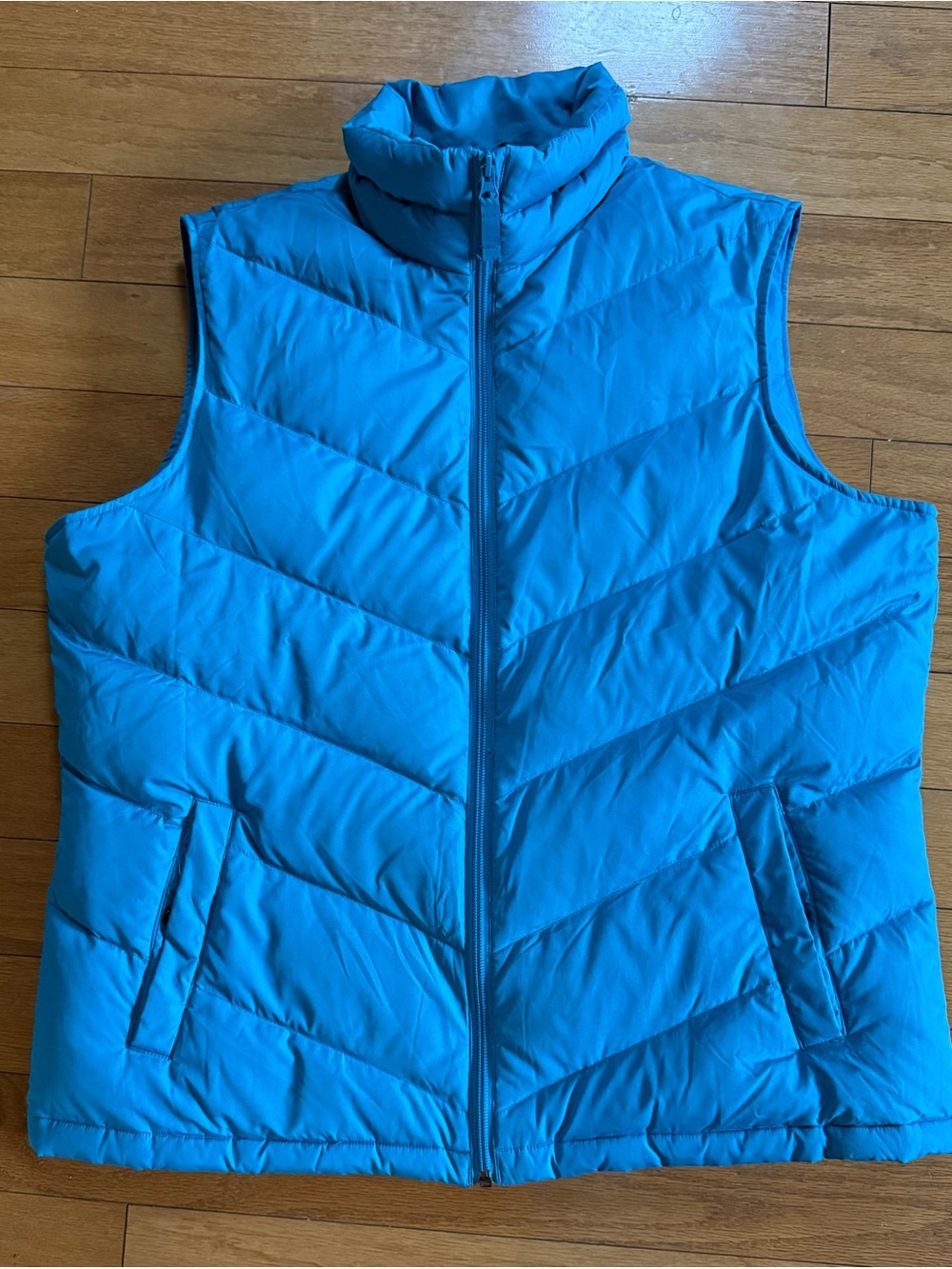 Lands End Blue Quilted Puffer Vest - Women's Lightweight Vest size L